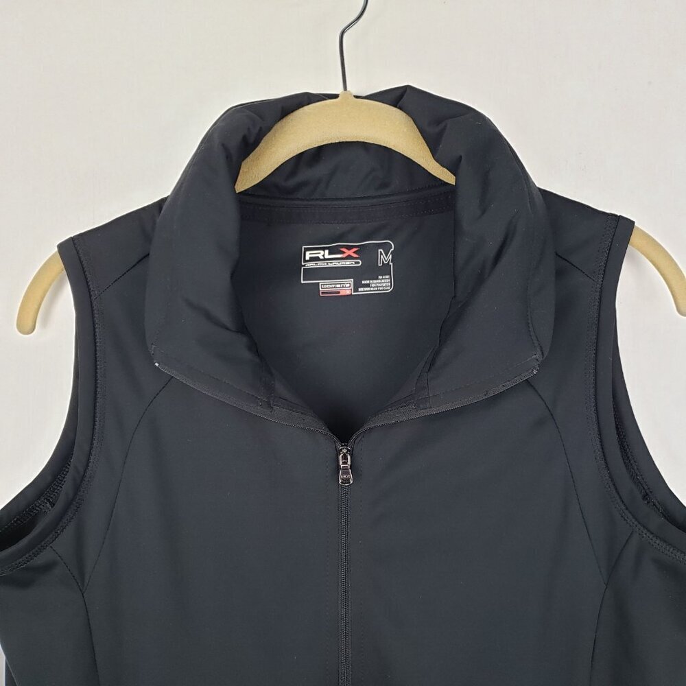 RLX Ralph Lauren Lightweight Vest Womens Black High Neck Size Medium - Picture 5 of 11